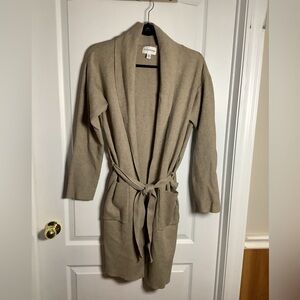 Como Vintage Beige Knit Belted Cardigan